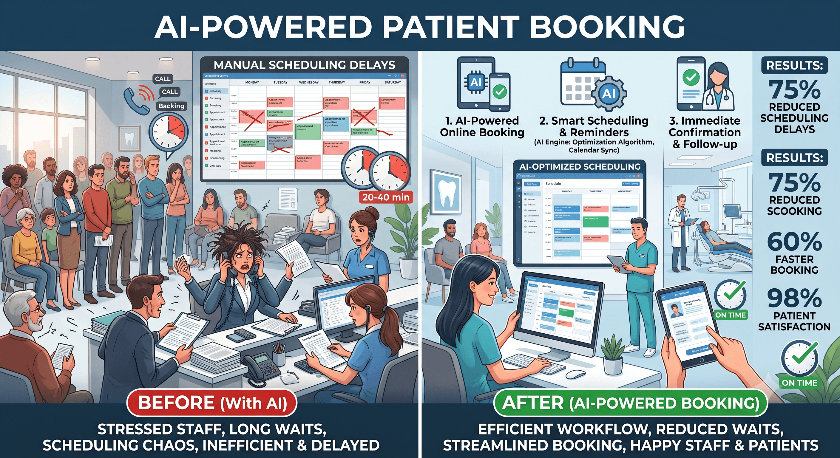How a Dental Clinic Reduced Scheduling Delays with AI-Powered Patient Booking