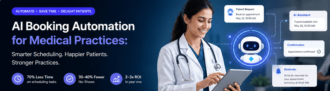 AI Booking Automation for Medical Practices: The Complete Guide to Reducing No-Shows, Increasing Patient Satisfaction, and Scaling Clinic Operations