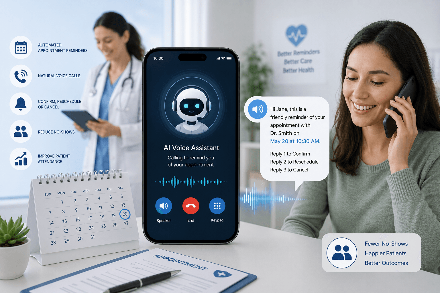 AI Voice Appointment Reminders for Healthcare: Reduce No-Shows and Improve Patient Attendance